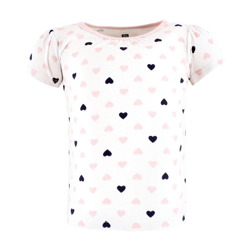 Hudson Baby Infant Girl Short Sleeve T-Shirts, Girl Mommy Pink Navy, 4 of 6