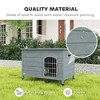 31.5"L Wooden Decorative Dog Cage Kennel Wire Door with Lock, Openable Top Removable Bottom - 4 of 4