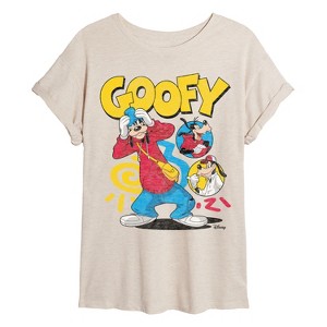Women's - Disney - Goofy Hiphop Oversized Oversized Graphic T-Shirt - 1 of 4