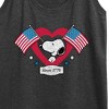 Women's - Peanuts - Snoopy Since 1776 Flag Heart Graphic Racerback Tank - 2 of 4