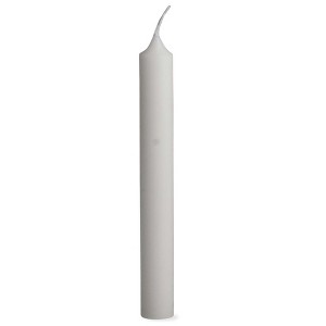 tagltd 8" Straight Classic White Taper Paraffin Wax Candle - 1 of 3