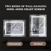 32x24inch LED Bathroom Mirror With Lights 32x24inch Anti-Fog Dimmable Wall Mounted Vanity Mirror For Wall (Horizontal & Vertical) - 3 of 4