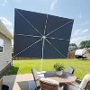 PURPLE LEAF Patio Umbrella White Cantilever Offset Umbrella Square Outdoor Umbrella with 360-degree Rotation for Garden Deck Pool - 2 of 4
