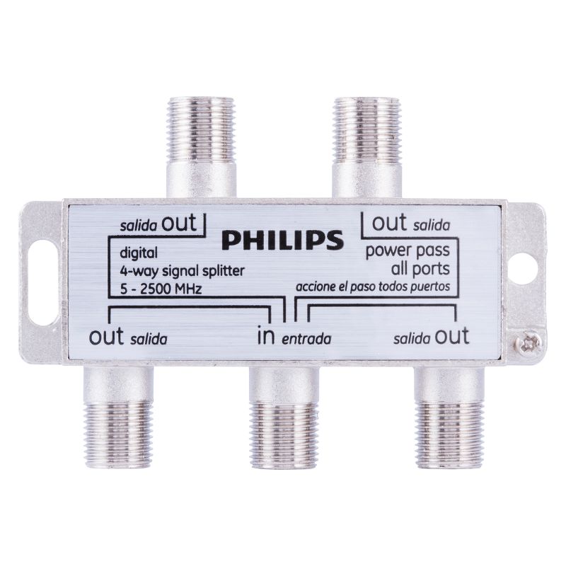 Philips Digital Coax 4-Way Splitter - Gray, 3 of 8