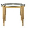 Vynxaria 38.6" Round Glass Dining Table, Tempered Glass Tabletop & Polished Gold Legs, Modern Style for Home, Kitchen, Dining Room - 4 of 4
