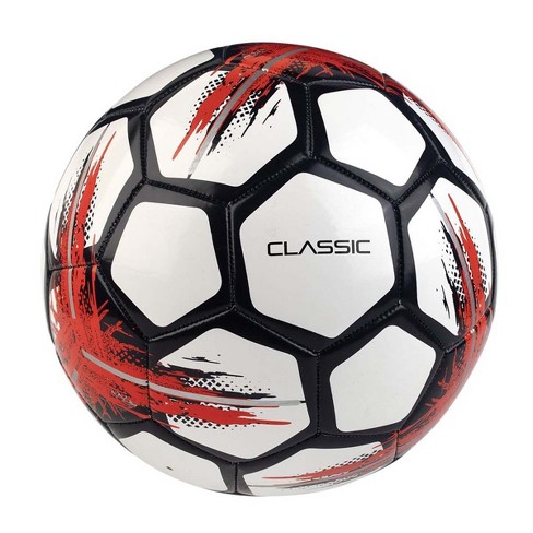 Franklin Sports Traditional Style Soccer Ball - Official Size 4 F-100  Soccer Ball - Youth Soccer Ball, White/Black