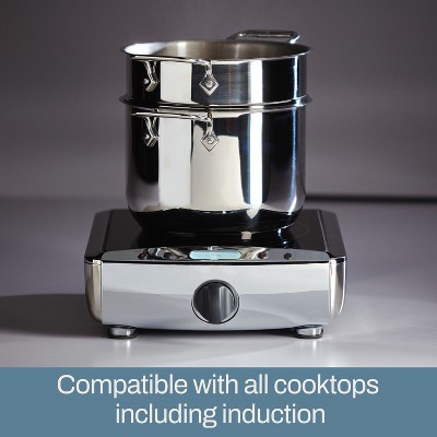 Stainless Steel 6-Quart Pasta Pot with Basket Insert