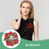 Unique Bargains Durable Velvet Cloth Flower Hair Clips Brooches 8 Pcs - 4 of 4