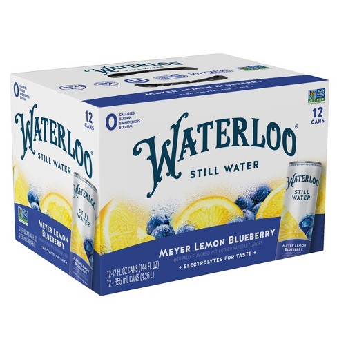 Waterloo Meyer Lemon Blueberry Still Water - 12pk/12 fl oz Cans - image 1 of 3