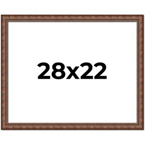 PosterPalooza | 28x22 Modern Bamboo Picture Frame, UV Acrylic, 5 Finishes - 1 of 4