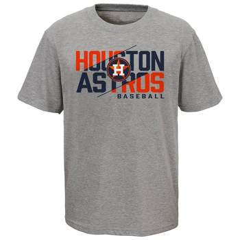 Houston Astros Men's 3/4 Sleeve T- Shirt Gray & Orange