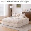 Wide Modern Chaise Lounge Sleeper Sofa Bed with Pillows, No Assembly for Living Room or Apartments -3irtyhousy - 2 of 4