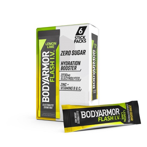Bodyarmor Flash Iv Lemon Lime Pouches - 6ct : Target