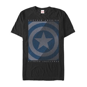 Men's Marvel Captain America Fitness Challenge Streaks T-Shirt - 1 of 4
