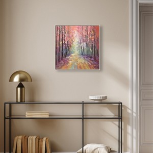 Art Remedy Road in Autumn Pastel Color Abstract Wall Art Framed - 1 of 4