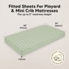 KeaBabies Mini Crib Sheets for Baby Girls, Boys, 2-Pack Soothe Pack and Play Sheets Fitted, Organic Pack N Play Mattress Sheet - 3 of 4