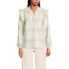 Lands' End Women's Ruffle Front Flannel Popover Blouse - 3 of 3