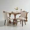 Set of 2 Velvet Tufted Dining Chairs with Solid Wood Handles, Nailhead Trim, Curved Legs, Accent Chairs for Dining Room or Kitchen - 4 of 4