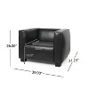 GDFStudio Minkler Contemporary Faux Leather Club Chair - 3 of 4