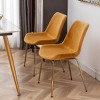 NicBex Set of 2 Dining Chair Modern Upholstered Velvet Fabric Kitchen Side Chair with Metal Legs for Kitchen,Dining Room - 4 of 4