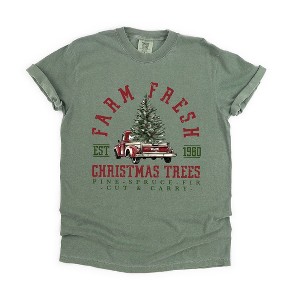 Simply Sage Market Women's Farm Fresh Cut and Carry Short Sleeve Garment Dyed Tee - 1 of 4