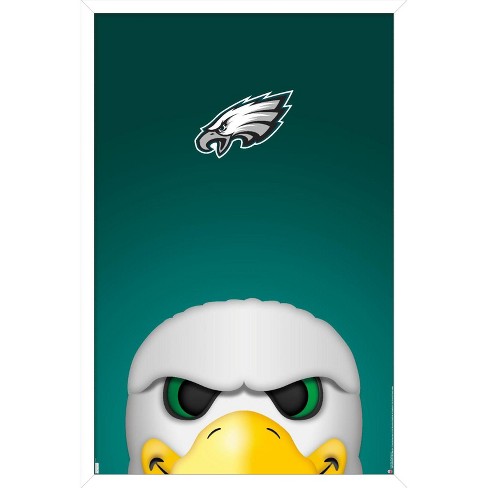 Trends International NFL Philadelphia Eagles - Neon Helmet 23 Framed Wall  Poster Prints White Framed Version 22.375 x 34