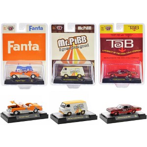 "Sodas" Set of 3 pieces Release 25 Limited Edition to 6250 pieces Worldwide 1/64 Diecast Model Cars by M2 Machines - 1 of 4