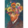 Trends International Reinders: Master Twist - Van Gogh Self Portrait Flowers Unframed Wall Poster Print Clear Push Pins Bundle 14.725" x 22.375" - 4 of 4