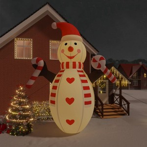 VidaXL Christmas Inflatable Snowman with LEDs 248" - 1 of 4