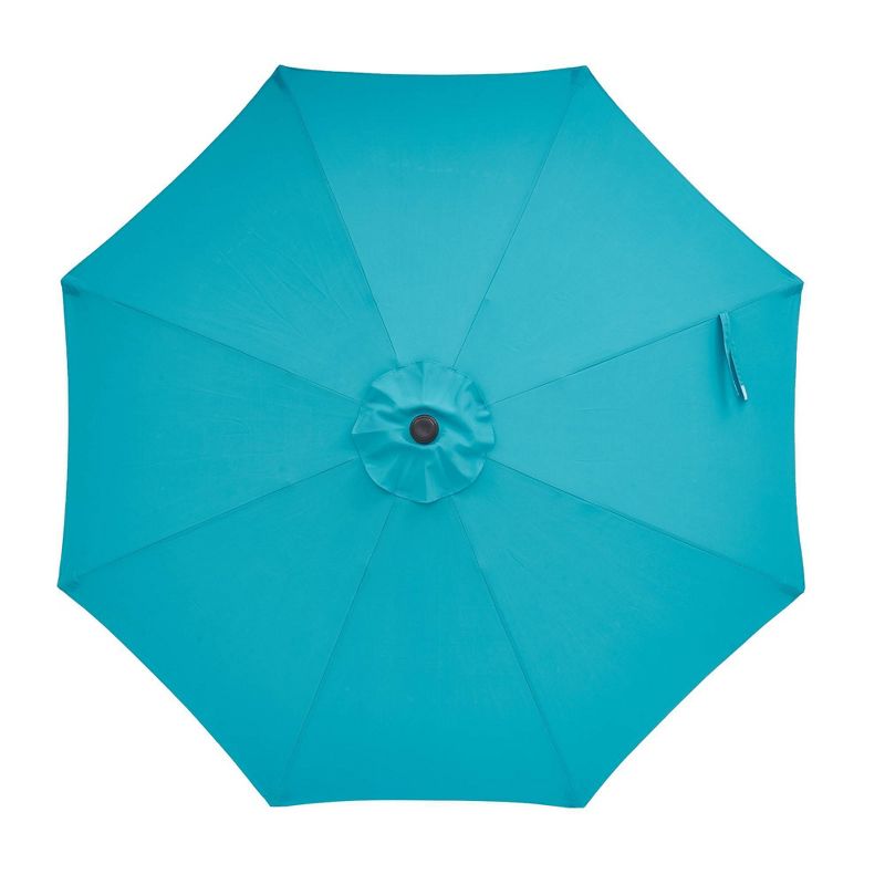 9&#39; x 9&#39; UV Protected Patio Umbrella with Crank and Push Button Tilt Blue Lake - Wellfor, 6 of 12
