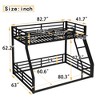 Lycvki Black Metal Floor Bunk Bed Frame for Kids, Teens, Adults, Noise-reduced Design - 3 of 4