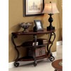 Telmin Traditional Sofa Table Brown Cherry - HOMES: Inside + Out: Entryway Half Moon with Open Shelf - image 2 of 4