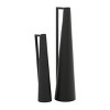 CosmoLiving by Cosmopolitan Set of 2 Metal Slim Vase with Handles Black: Modern Amphora Style, Tabletop Decor, Spot Clean - 2 of 4