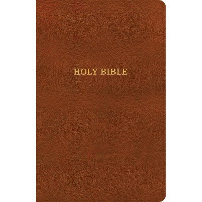 KJV Thinline Bible, Burnt Sienna Leathertouch - by  Holman Bible Publishers (Leather Bound)