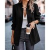 Clearlove Women Casual Blazer Open Front Long Sleeve Work Office Suit Jacket - 3 of 4