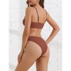 INSPIRE CHIC Women's Adjustable Spaghetti Straps Bikini Sets Ribbed High Waist Bottoms Swimwear Bathing Suits 2 Pieces - 3 of 4