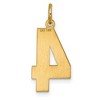 Black Bow Jewelry 14k Yellow Gold, Varsity Collection, Large D/C Pendant Number 4 - 3 of 4