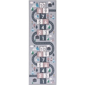 Kids Playhouse KPH226 Machine Washable Skid Resistant Power Loomed Indoor Rugs - Safavieh Kids - 1 of 4