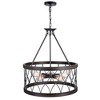 CWI Lighting Amazon 5 Light Drum Shade Chandelier With Gun Metal Finish - 3 of 4
