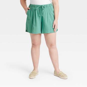 Women's Adaptive High-Rise Linen Easy Pull-On Shorts - Universal Thread™