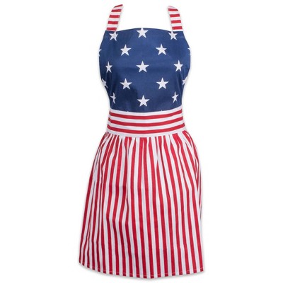 Cotton Kitchen Apron Red/White/Blue - Design Imports