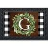 Briarwood Lane Everyday Doormat 30x18 Indoor Outdoor Wreath Monogram Letter G Doormat - 2 of 4