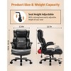 Big and Tall Executive Office Chair PU Leather with Lumbar Support and Built-in Leg Exerciser for Heavy Adults -3irtyhousy - 4 of 4