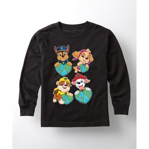 Boys' - Paw Patrol - Heart Earth Long Sleeve Graphic T-Shirt - 1 of 4