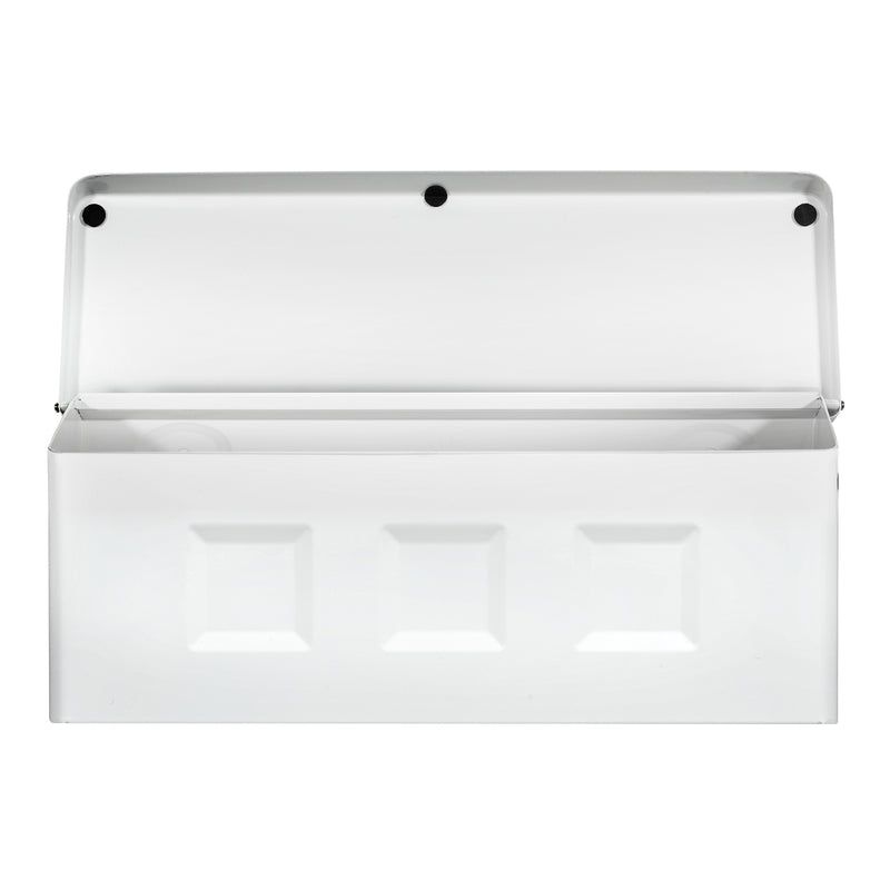 Architectural Mailboxes Wayland Contemporary Galvanized Steel Wall Mount White Mailbox, 5 of 7