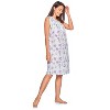 Casual Nights Women's Floral Embroidered/Lace Trim Sleeveless Nightgown - 3 of 4