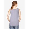 ellos Plus Size V-Neck Pointed Front Tank - 3 of 4