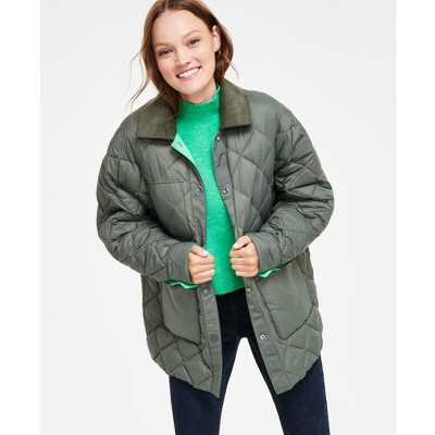 Calvin Klein Womens Reversible Barn Quilted Jacket