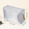Unique Bargains Nylon Portable Travel Cosmetic Bag White 6.89"x2.36"x4.33" 1 Pc - 4 of 4