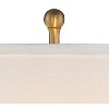 Vienna Full Spectrum Rolland Table Lamps 30" Tall Antique Brass Crystal with Table Top Dimmer Off White Drum Shades for Bedroom Living Room Bedside - 3 of 4
